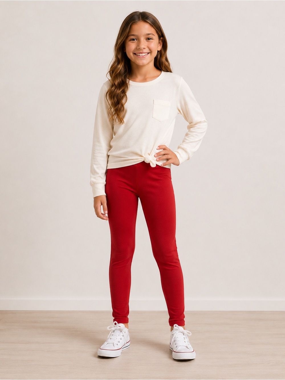 Red Thereabouts Leggings